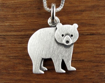 Tiny bear pendant / necklace