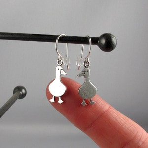 Tiny duck earrings image 2