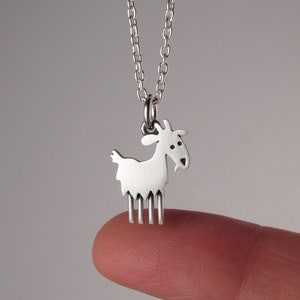 Tiny goat pendant / necklace image 2