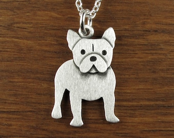 French bulldog pendant / necklace (larger size) - sterling silver