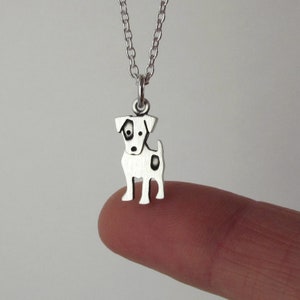 Tiny Jack Russell terrier pendant / necklace sterling silver image 3