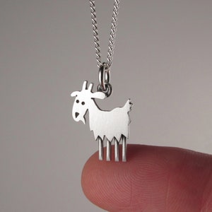 Tiny goat pendant / necklace image 5