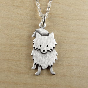 Pomeranian pendant / necklace (larger size) - sterling silver