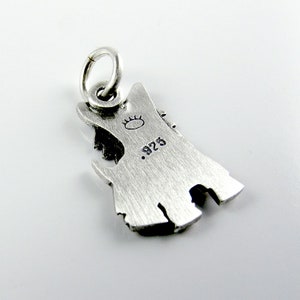 Tiny Westie pendant / necklace sterling silver image 3