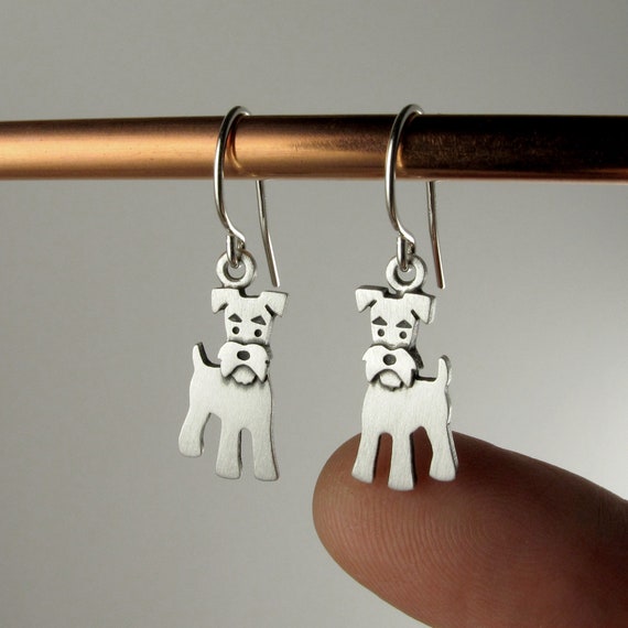 Miniature schnauzer store earrings