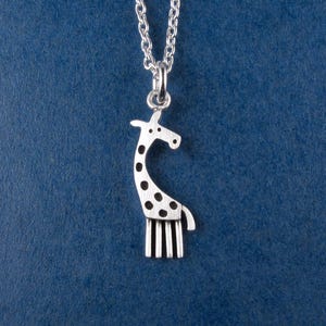 Winziger Giraffen-Anhänger/Halskette - aus 925er Silber - handgefertigt
