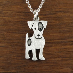 Jack Russell terrier pendant / necklace (larger size) - sterling silver