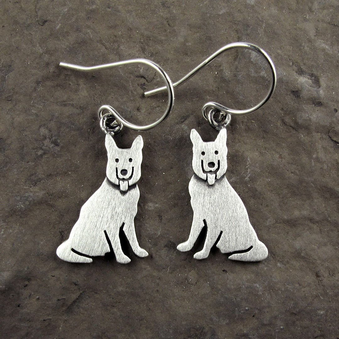 Tiny German Shepherd Earrings Etsy Canada