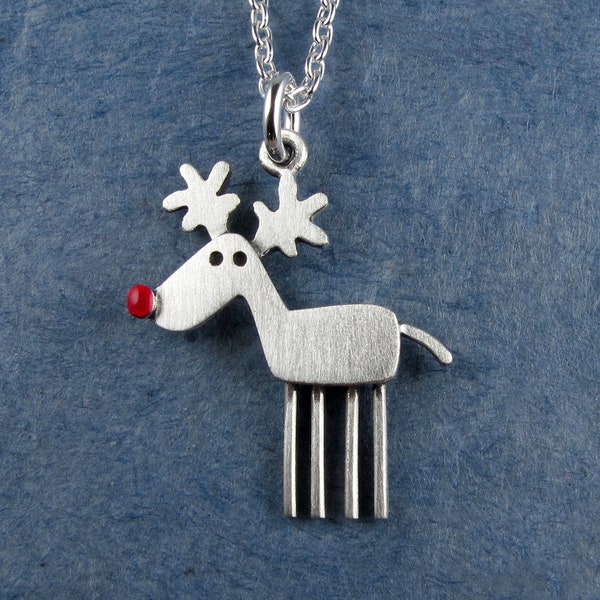 Rudolph pendant / necklace - sterling silver