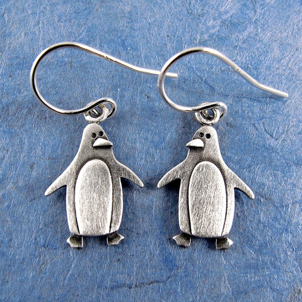 Tiny penguin earrings