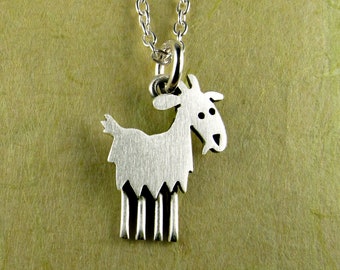 Tiny goat pendant / necklace