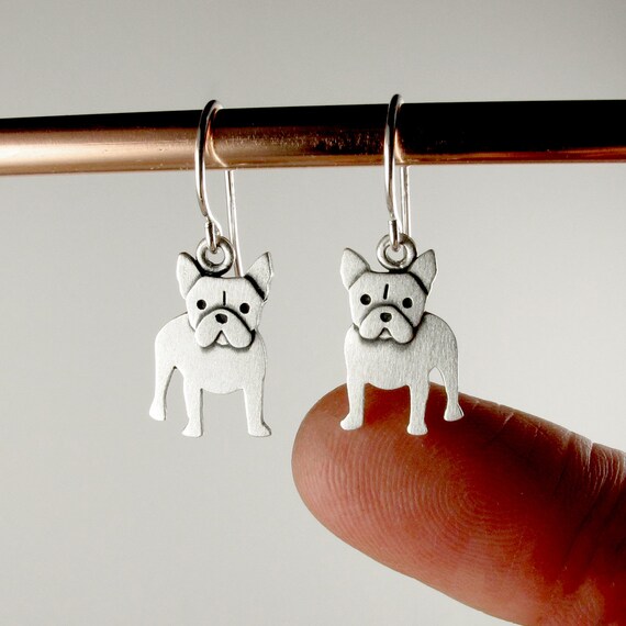 Tiny French Bulldog Earrings Etsy Israel