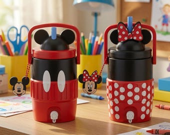 漫画キャラクター缶クーラーセットSTLファイル｜ネズミをモチーフにしたドリンクホルダーセット｜3MF STL 3Dプリントファイル