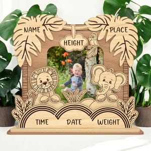 Baby Fotorahmen SVG, Einfaches Baby Bild schneiden Datei für Cricut und Silhouette, Kinderzimmer Wand Dekor SVG, Neugeborenen Fotorahmen Vorlage