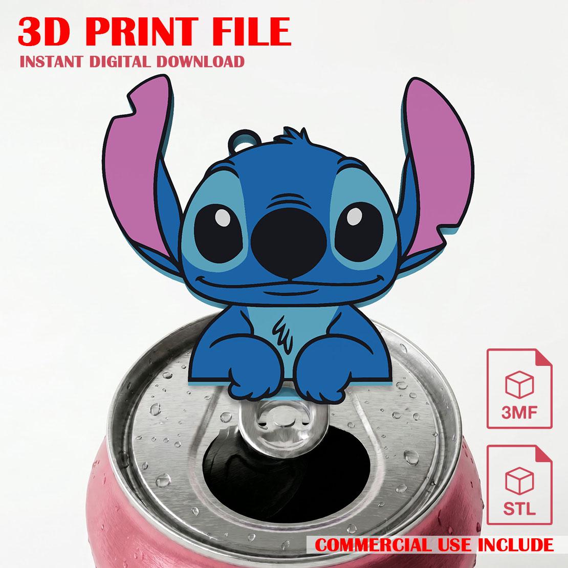 Cute Alien Soda Tab Lifter STL File | Cartoon Space Creature Can Opener ...