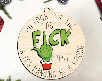 Funny Christmas Ornament Svg ,Christmas Cartoon Ornament Svg, Christmas Ornament Svg, Ornament Laser Files, Christmas Svg, Glowforge Files