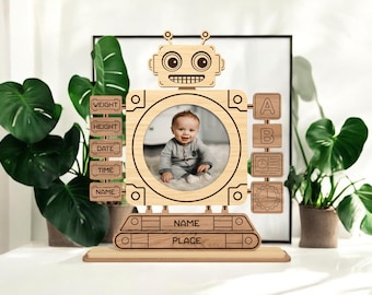 Baby Photo frame for baby SVG, Personalized frame with name