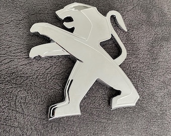 LOGO Lion Peugeot Chrome Insigne Sigle Monogramme Emblème Autocollant  108 208 308 2008 3008 508 5008 RCZ