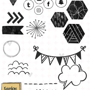 Essentials: Cookies & Creme Goodnotes Planner Stickers image 5