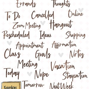 Essentials: Chocolate Chip Goodnotes Planner Stickers image 8