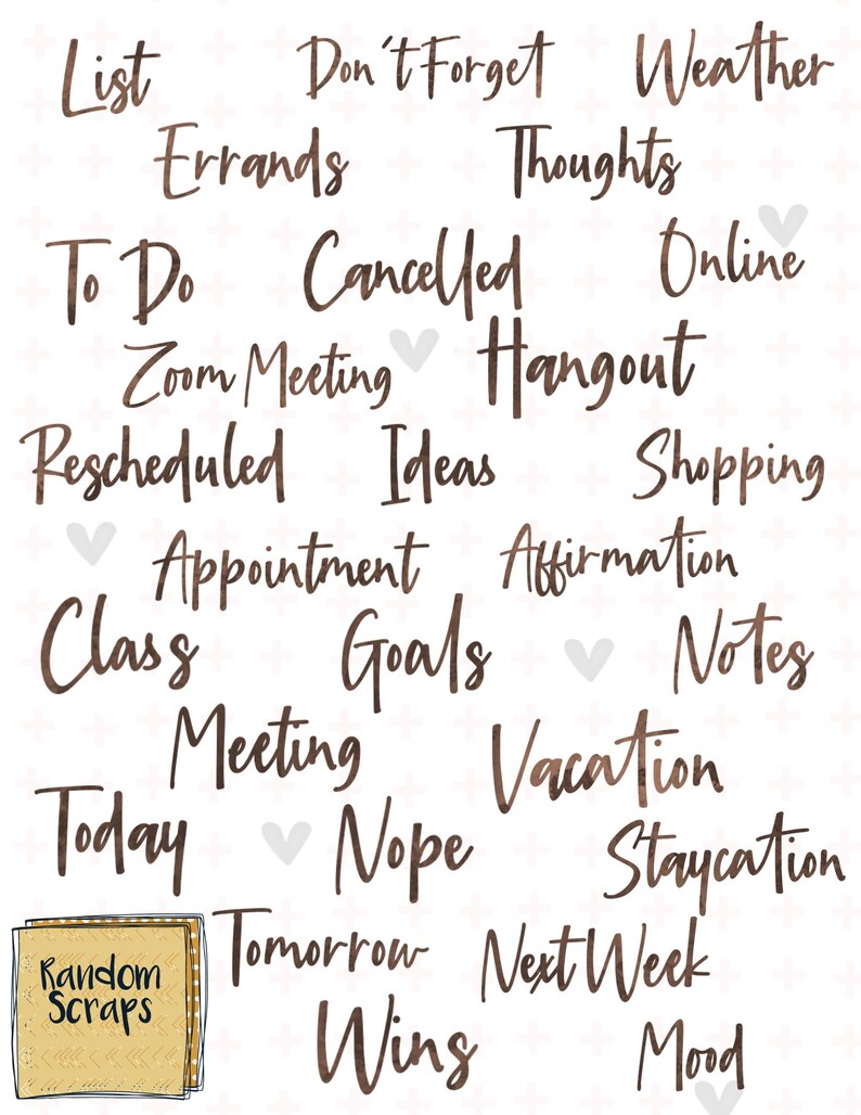 Essentials: Chocolate Chip Goodnotes Planner Stickers image 8