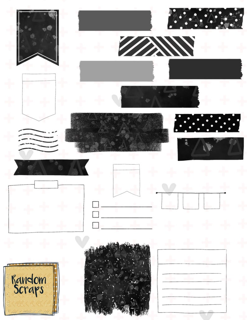 Essentials: Cookies & Creme Goodnotes Planner Stickers image 6