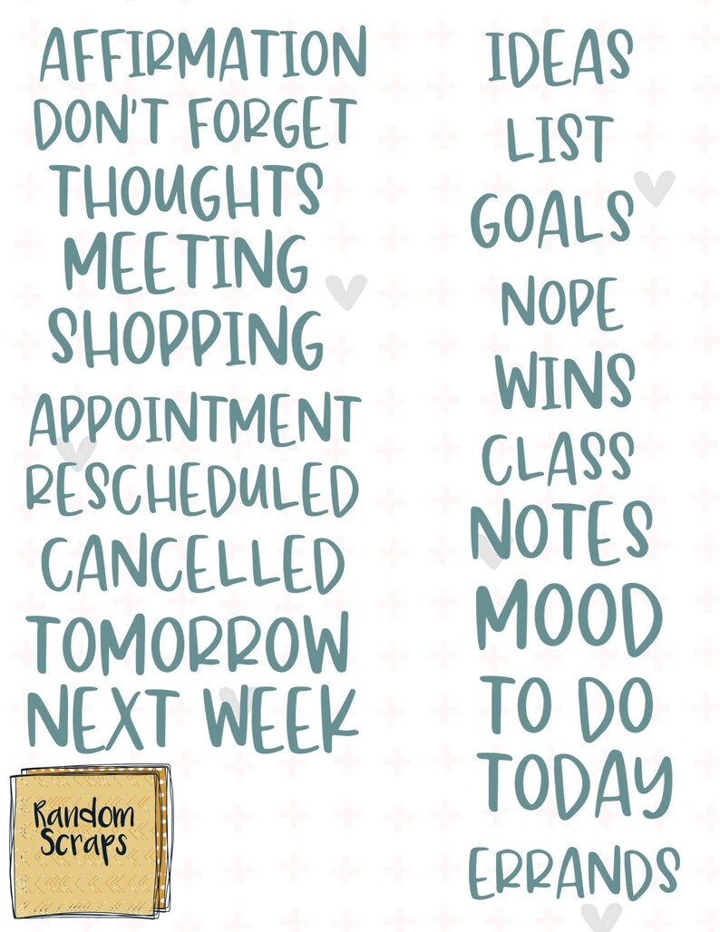 Peach & Teal REBOOT SET 2 Goodnotes Planner Stickers image 7