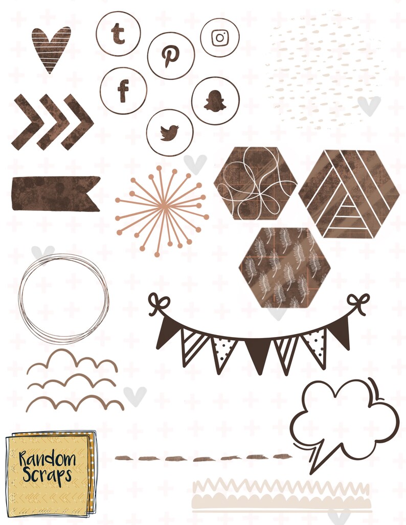 Essentials: Chocolate Chip Goodnotes Planner Stickers image 5