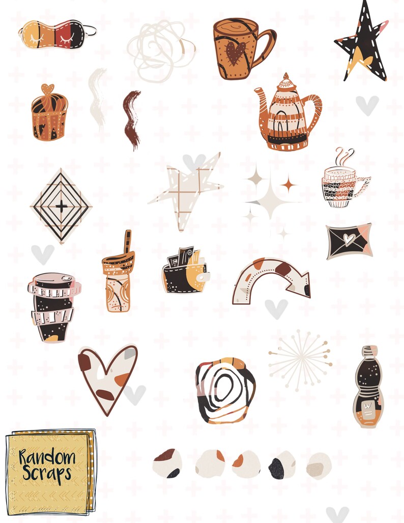 Sunset & Terrazzo Goodnotes Planner Stickers image 5