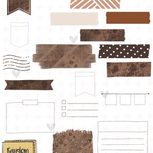 Essentials: Chocolate Chip Goodnotes Planner Stickers image 6