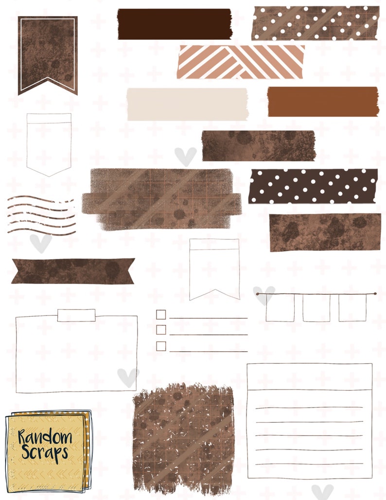 Essentials: Chocolate Chip Goodnotes Planner Stickers image 6