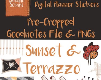 Sunset & Terrazzo Goodnotes Planner Stickers
