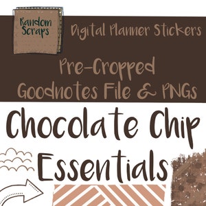 Essentials: Chocolate Chip Goodnotes Planner Stickers image 1