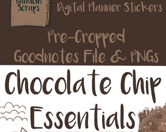 Essentials: Chocolate Chip - Goodnotes Planner Stickers