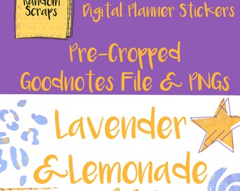 Lavender & Lemonade Goodnotes Planner Stickers