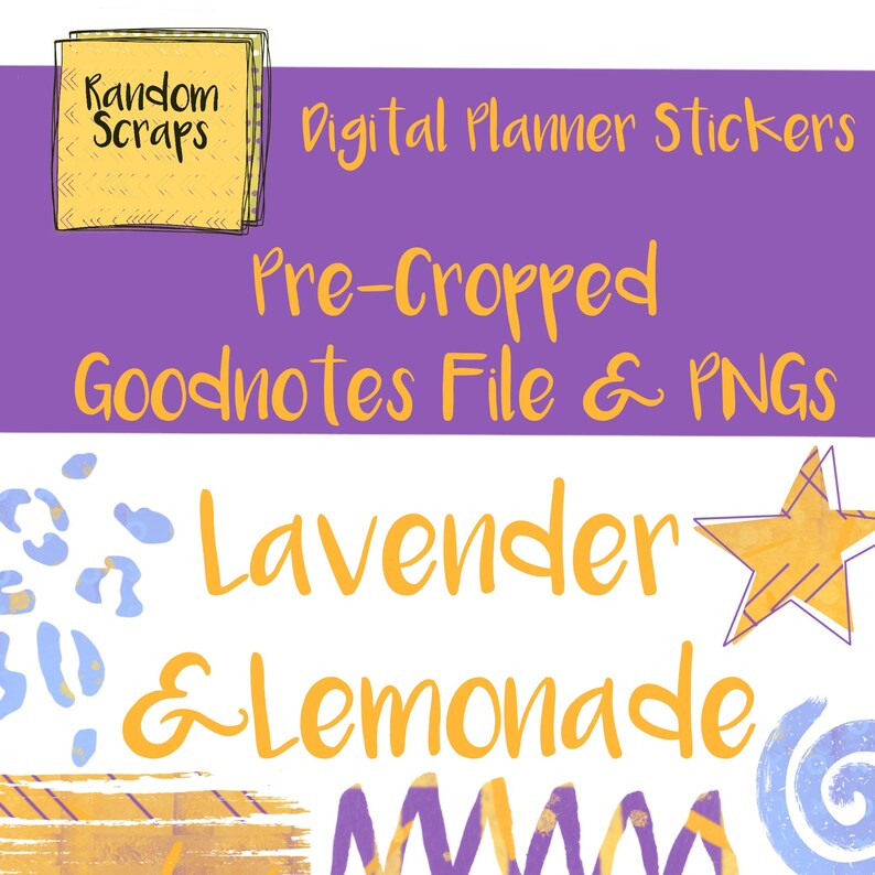 Lavender & Lemonade Goodnotes Planner Stickers image 1