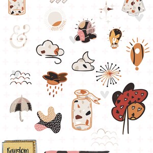 Sunset & Terrazzo Goodnotes Planner Stickers image 4
