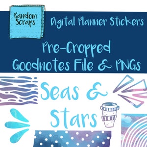 Seas & Stars Collab with The Scattered Planner Goodnotes Planner Stickers image 1