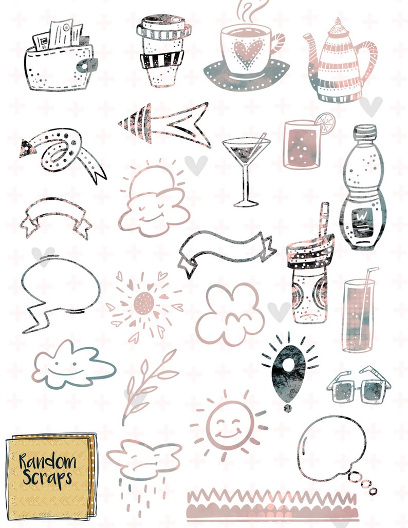 Peach & Teal REBOOT SET 2 Goodnotes Planner Stickers image 5