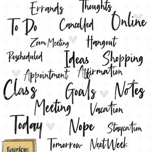 Essentials: Cookies & Creme Goodnotes Planner Stickers image 8