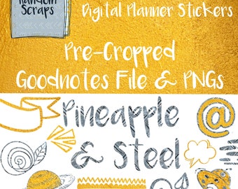 Pineapple & Steel Goodnotes Planner Stickers