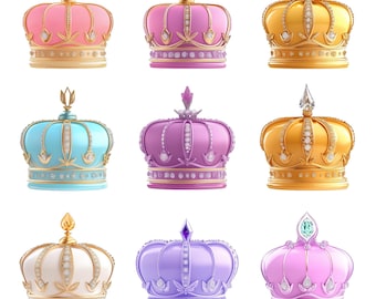 9+ * Crown Emotes - Icons - Ready To Use - Regal Emotes, Youtube Badges, Diamond Emotes, Pastel Emotes, Royal Emotes, Twitch Emotes, Badges