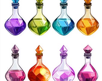 8+ * Potion Bottle Emotes - Icons - Ready To Use! - Potion Emote, Colorful Emote, Emojis, Unique Emotes, Potion Bottle Emote, Twitch Emote