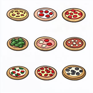 9+ * Pizza-emotes: pictogrammen, klaar voor gebruik, subbadges, cartoon-emotes, pizza-emotes, twitch-emotes, pizza-emoji, voedsel-emoji, twitch-emoji's