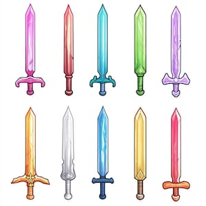 10+ * Sword Emotes - Icons - Ready To Use - Sword Emojis, Colorful Emote, Sword Emote, Crystal Emotes, Medieval Emotes, Emojis, Twitch Emote