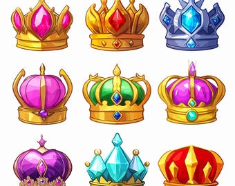 9+ * Crown Emotes - Icons - Ready To Use! - Crown Emojis, Regal Emotes, Kick, Diamond Emotes, Colorful Emotes, Royal Emotes, Twitch Emotes
