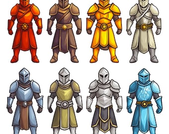 8+ * Knight Emotes - Icons - Ready To Use - Armor Emotes, Medieval Emotes, Colorful Emotes, Metal Emotes, Twitch Emotes, Sub Badges, Bits