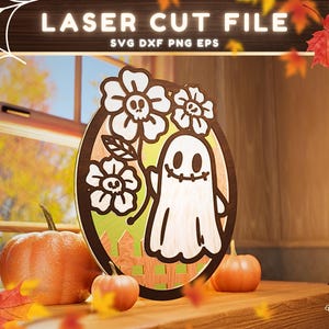 Bundle Halloween SVG 4 Layers Sign SVG Bundle Cut Files , Boo Ghost , Laser Cut File , Cutting Machine Files , Halloween Decor 005