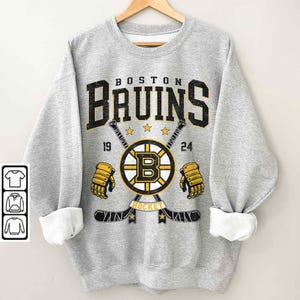 Boston Bruins Vintage 90s Sweatshirt, Ice Hockey Shirt, Hockey Crewneck, Boston Bruins Fan Gift Unisex Hoodie