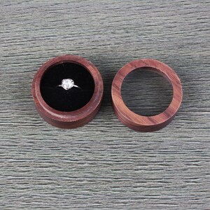 Custom Engraved Wooden Round Ring Box With Clear Lid Single & Double ...